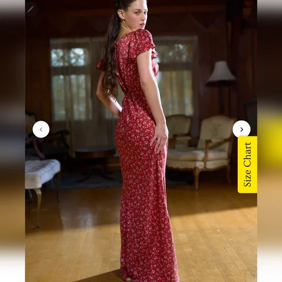 **Last One Left**Selkie The Flutter Slip Dress in Jam Cake - Picture 5 of 16